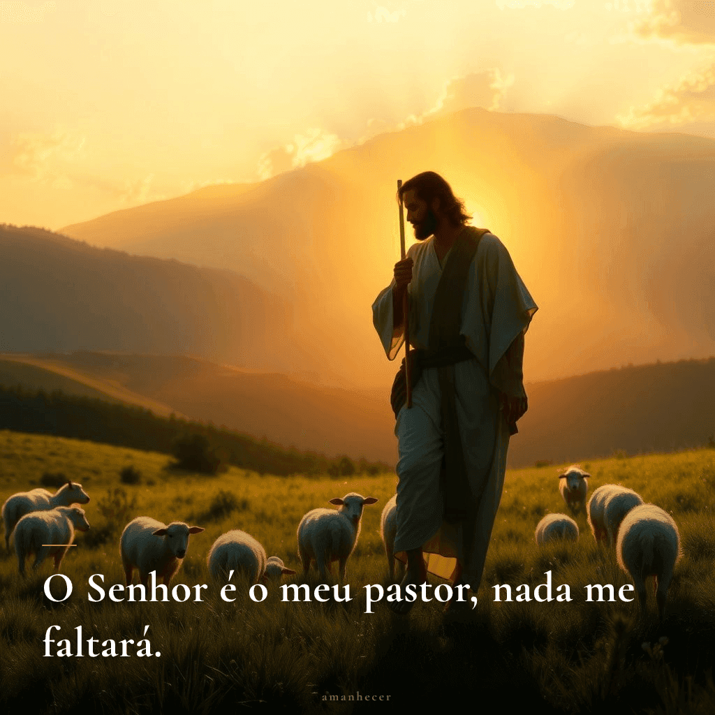 O Senhor é o meu pastor, nada me faltará.